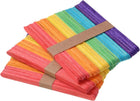 150Pcs Craft Sticks 6" x 3/8" Ice Cream Sticks Wooden Wax Sticks for Building Mixing and Creating Craft Projects Colored
