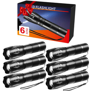 LinkMejor 6Pack LED Small Flashlights High Lumens, Mini Flash Light for Home