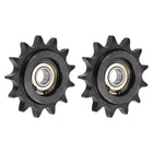 2pcs DIN(ISO) 08B Roller Chain Idler Sprocket 10mm Bore, 1/2" Pitch, Hardened 13 Tooth Tensioner Sprocket, Insert Single Bearing