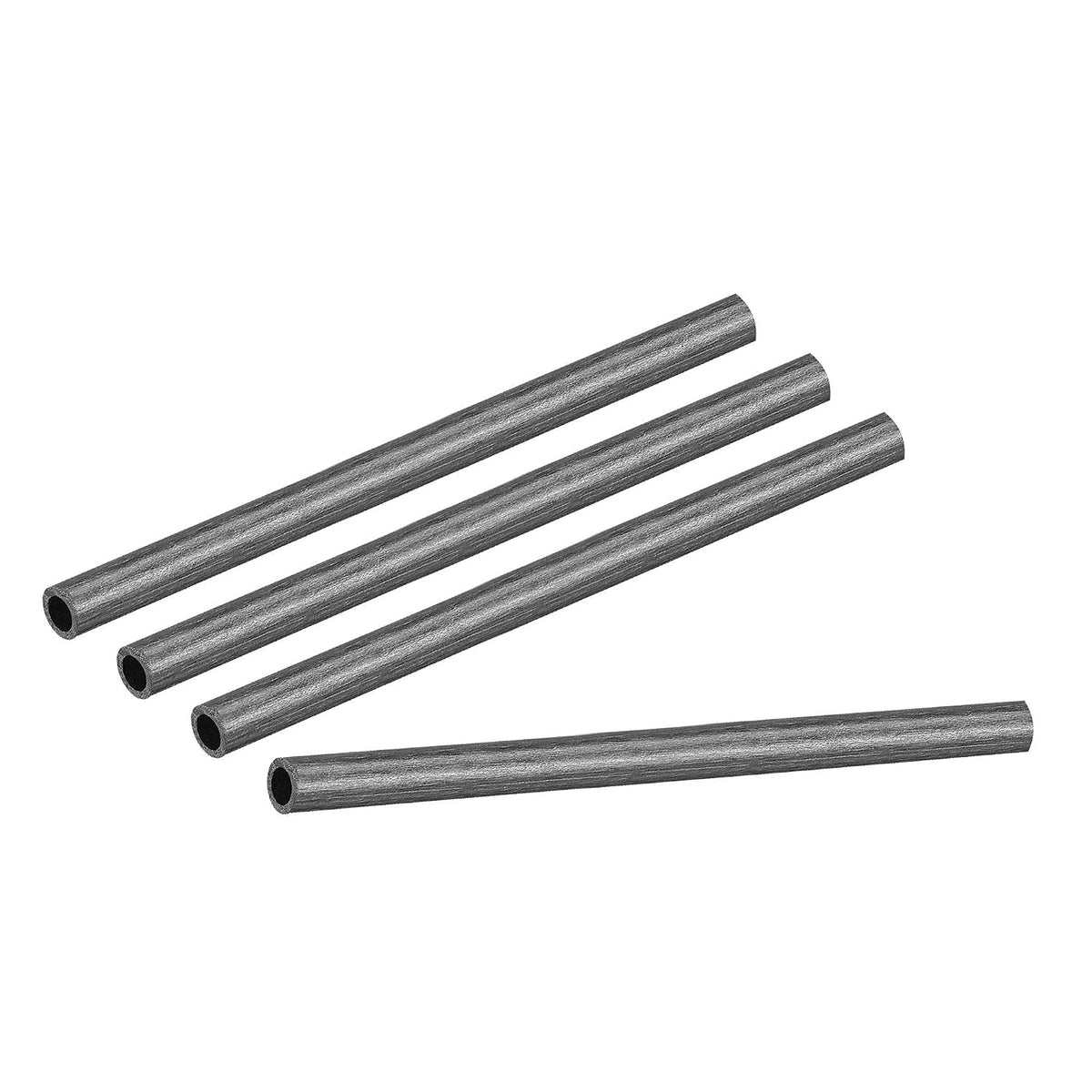 Carbon Fiber Round Tube 5mm x 3mm x 150mm Carbon Fiber Wing Pultrusion Tubing for RC Airplane Quadcopter 4Pcs