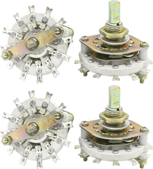 4pcs 1P11T 1 Pole 11 Way One Deck Band Channel Rotary Switch KCZ111