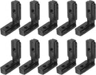 L-Shape Interior Joint Bracket, 10Pcs Inside Corner Connectors for 3030 Series Aluminum Extrusion Profile (Black)