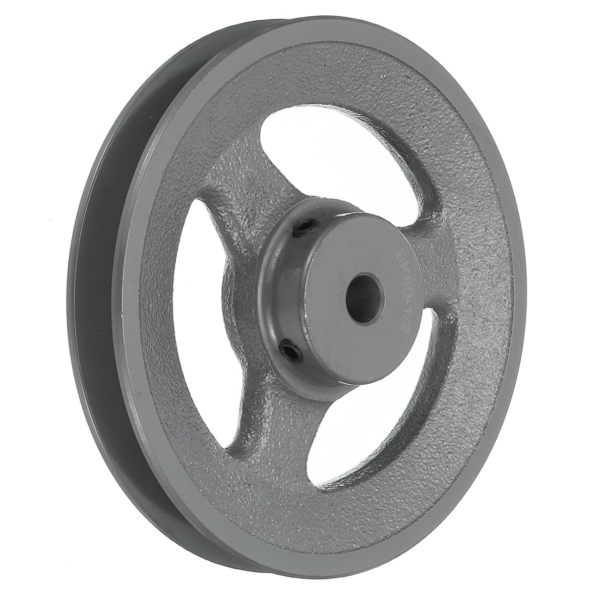 BK60-1/2 V-Belt Sheave 1/2"Bore 5.75"OD Single Groove Web Sheave Bored-to-Size Sheave, Cast Iron, Belt Section for 3L or B Belt