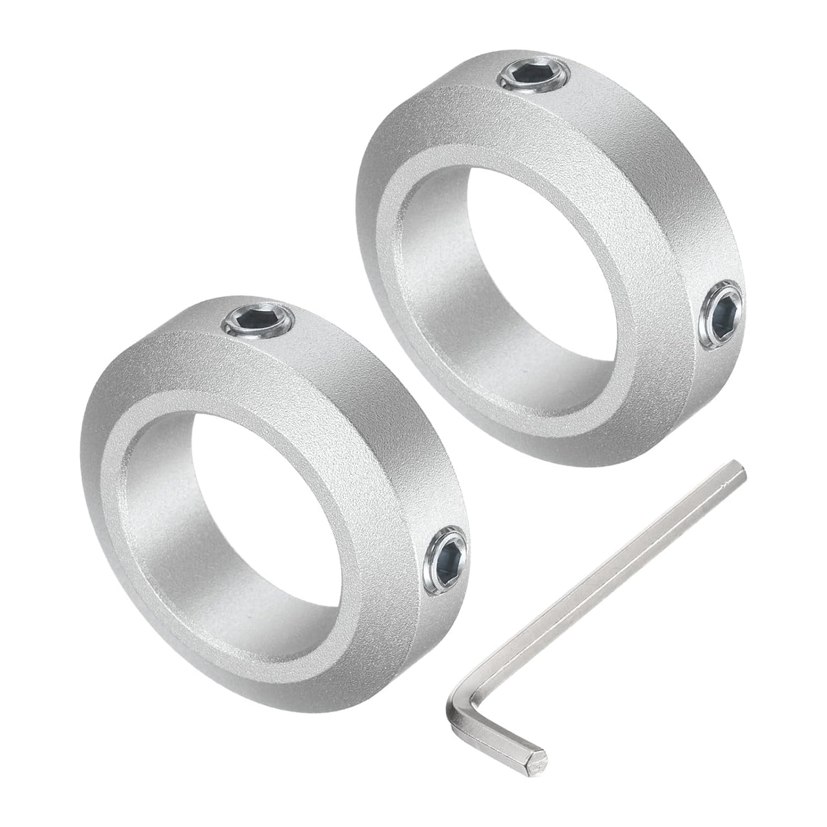 Set Screw Shaft Collar for 22mm Shaft, 2pcs Clamping Collars 35mm OD, 10mm Thickness, Aluminum Alloy Clamp-On Collar with M6 Set Screws and a Wrench