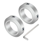 Set Screw Shaft Collar for 22mm Shaft, 2pcs Clamping Collars 35mm OD, 10mm Thickness, Aluminum Alloy Clamp-On Collar with M6 Set Screws and a Wrench