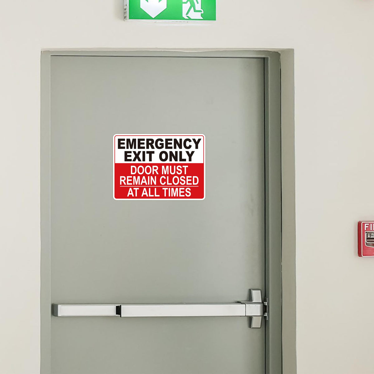 Emergency Exit Only Signs Sticker，Self Adhesive