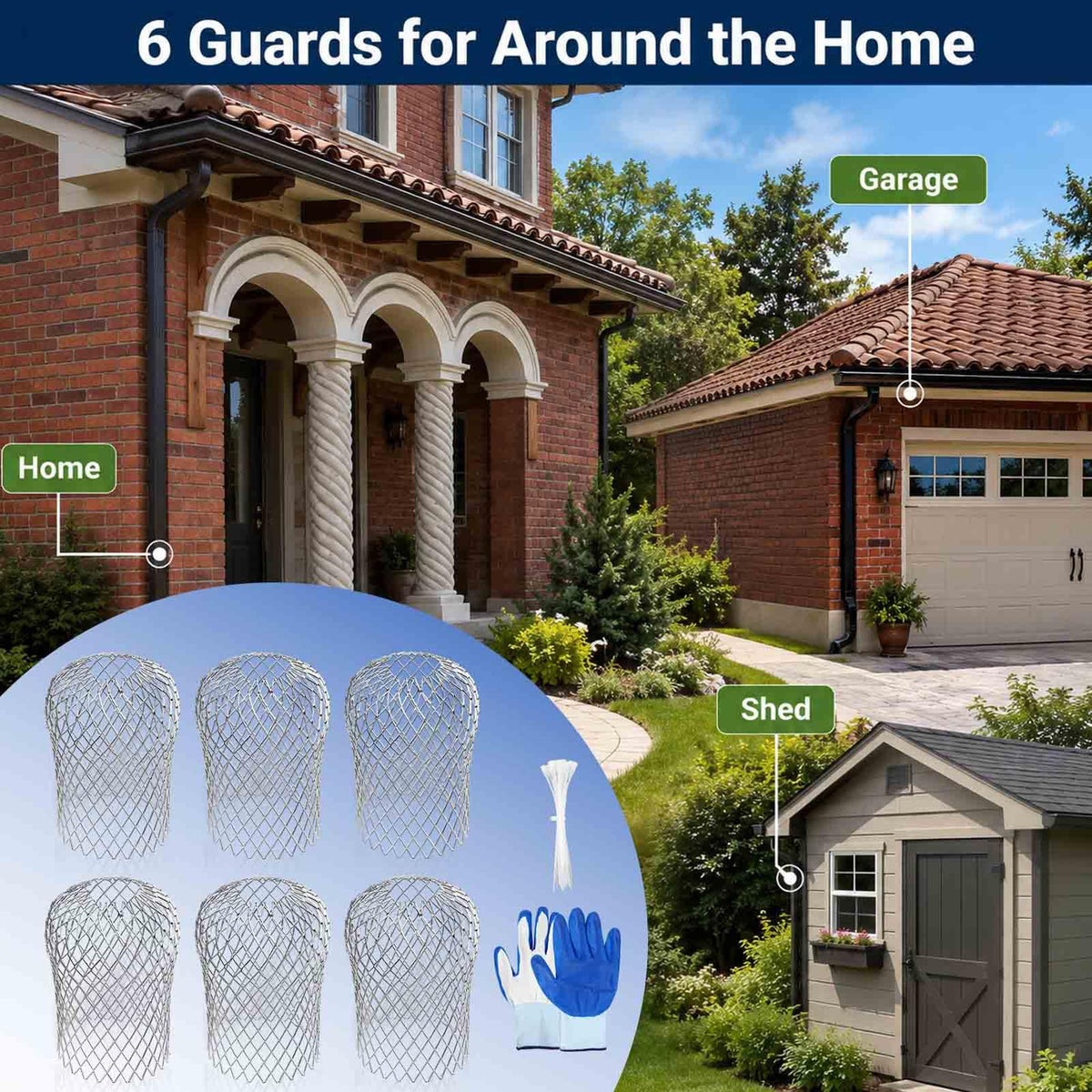 LinkMejor 6Pcs Guarda-Filtro de Chaminé de Desaguamento Expandível em Malha de Alumínio