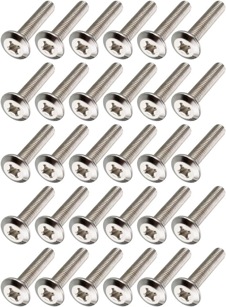 M6x35mm Phillips Head Screws Furniture Bolts Fastener Carbon Steel 30pcs
