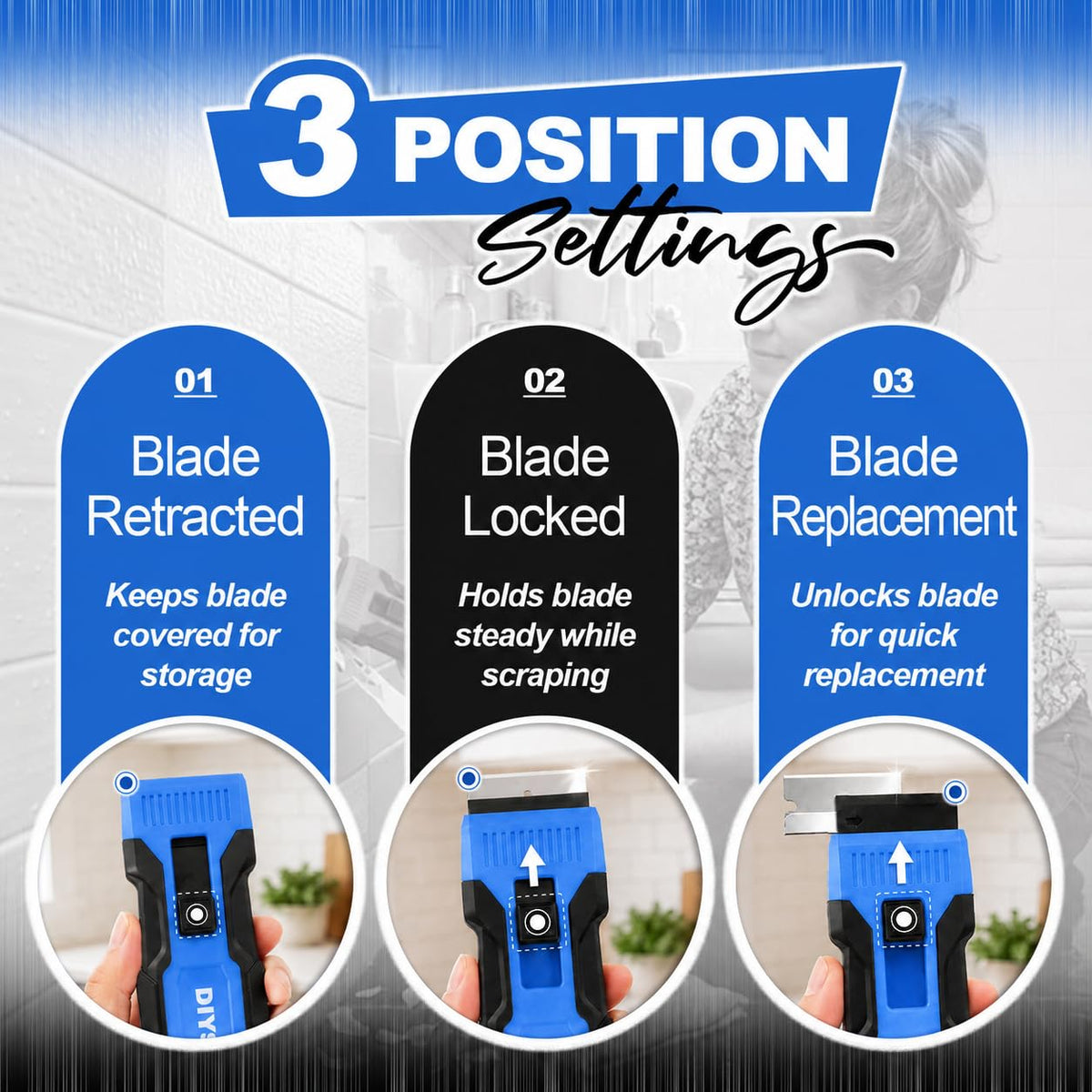 LinkMejor 2 Pack Râpeuse à lame, Râpe à verre rapide, 30 lames