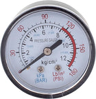 Round 0-180psi 13mm 1/4BSP Thread Dia Dial Air Pressure Gauge