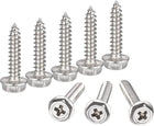 Phillips Hex Washer Self Tapping Screws, M3 x 16mm 304 Stainless Steel Hex Flange Sheet Metal Screw 60pcs