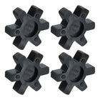 4pcs L099/L100 Jaw Coupling Insert, Flexible Solid Type NBR Rubber Jaw Coupling Center Inserts for L Jaw Coupling L-Jaw Coupler Set, Black, Red