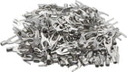 200Pcs SNB1.25-4S Non-Insulated U-Type Copper Crimp Terminals AWG22-16 Wire Connector Silver Tone