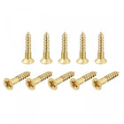 Brass Wood Screws, M2.5x12mm Phillips Flat Head Self Tapping Connector for Door, Cabinet, Wooden Furniture 30Pcs