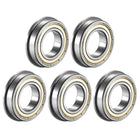 F6904ZZ Flanged Ball Bearing 20x37x9mm Double Metal Shielded (GCr15) Chrome Steel Flange Rip Bearings 5pcs