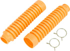 2pcs Orange 15 Knots Shockproof Shock Absorbers Boot Dust Cover for Motorcycle