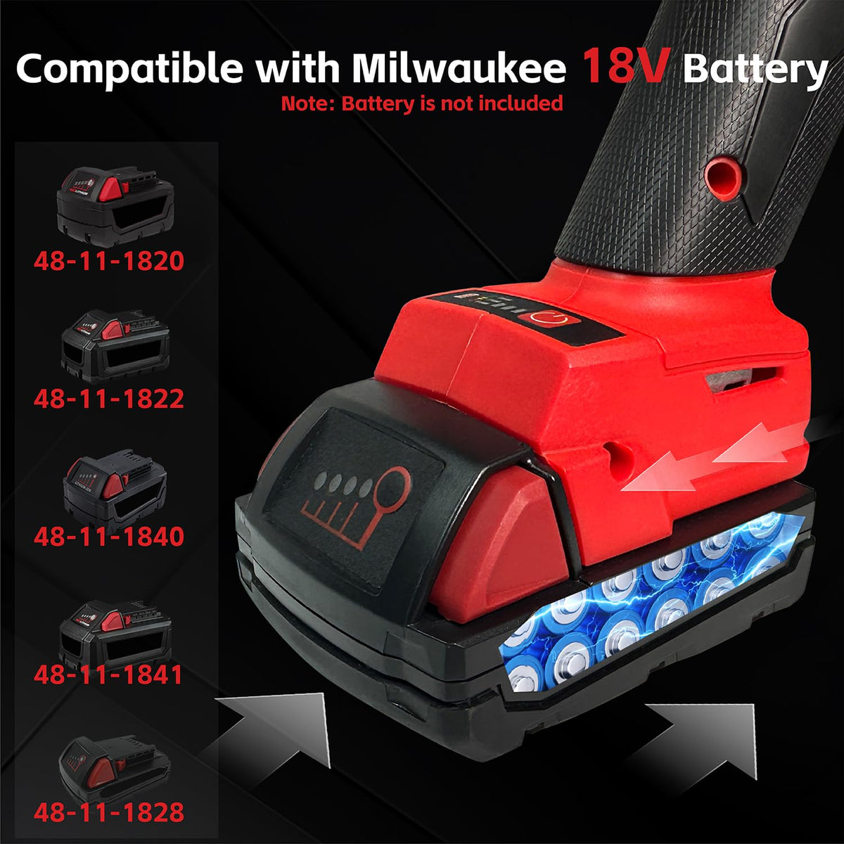 Kabelloses Winkelschleifer kompatibel mit Milwaukee M18 18V Akku (Gelb)