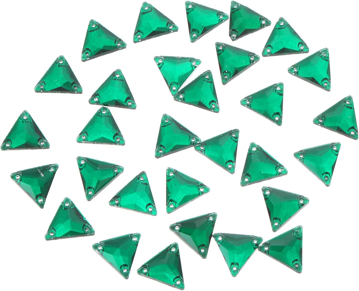 LinkMejor Sew on Rhinestones, 30pcs Flatback Shiny Crystals Rhinestones Stones, Sew on Crystals with Holes for Jewelry Crafts Clothes Shoes, Blue