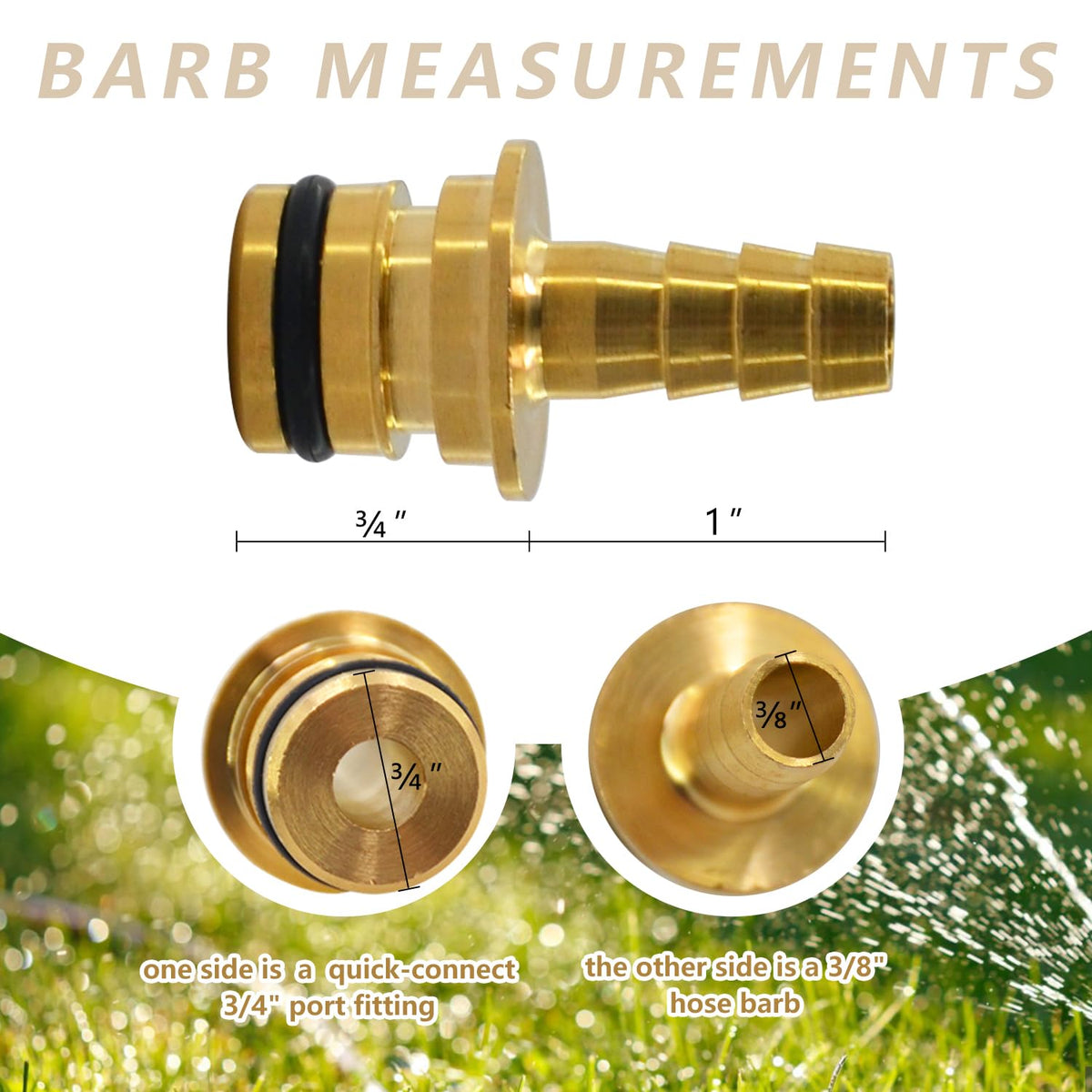 346-5168836 3/8” Hosenrohrhals Stecker passend für Fimco Sprayer