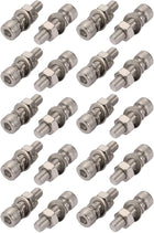 20Pcs M8x30mm 304 Stainless Steel Knurled Hex Socket Head Bolt Nut Set w Washer