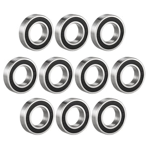 6904-2RS Deep Groove Ball Bearing Double Sealed 1180904, 20mm x 37mm x 9mm Carbon Steel Bearings (Pack of 10)