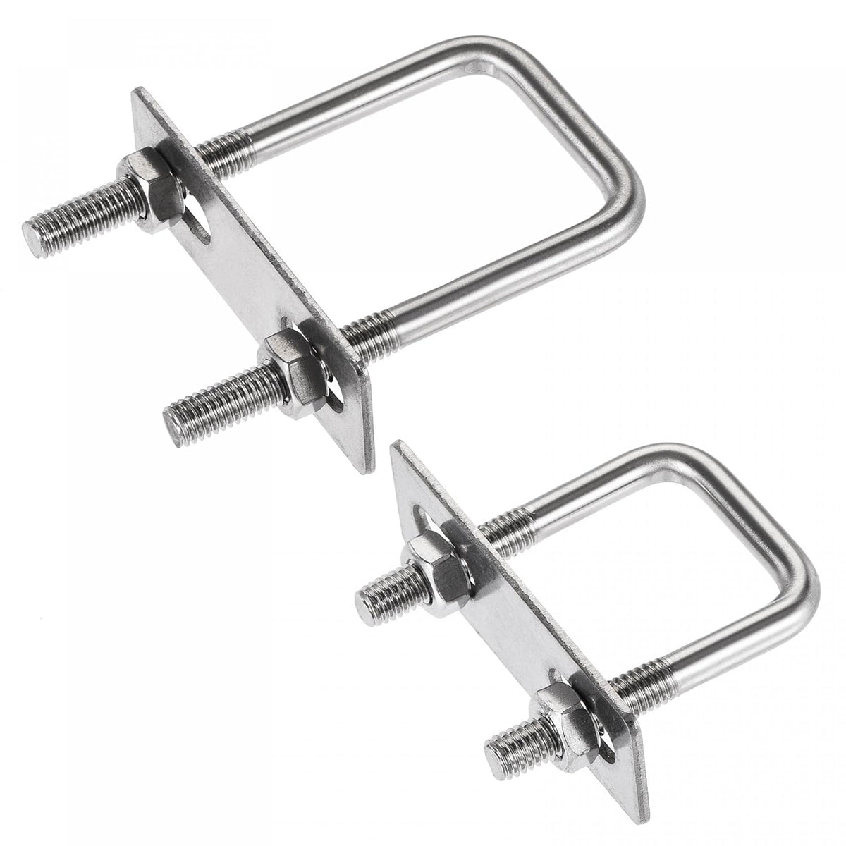 Square U-Bolts 304 Stainless Steel, 2pcs M6x25x50mm, 2pcs M6x30x70mm