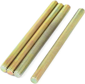 1.25mm Pitch M8 x 110mm Male Threaded Rod Bar Bronze Tone 4 Pcs