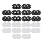 20Pcs Mini Self Adhesive Caster Wheels, 2.05" x 1.14" 360° Rotation Swivel Wheel Small Rolling Ball Casters for Small Appliances Storage Box Trash Can - Steel Beads (Black)