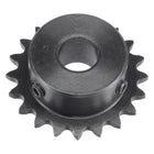 20 Tooth Roller Sprocket B Type, #25 Chain, Single Strand 1/4" Pitch, 12mm Bore Black Oxide C45 Carbon Steel with Set Screws for ISO 04C
