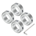 Set Screw Shaft Collar for 16mm Shaft, 4pcs Clamping Collars 26mm OD, 10mm Thickness, Aluminum Alloy Clamp-On Collar with M6 Set Screws and a Wrench