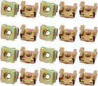 20pcs M4 Carbon Steel Captive Cage Nut Brass Tone for Server Shelf Cabinet