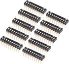 10 Pcs Black DIP Switch 1-10 Positions 2.54mm Pitch for Circuit Breadboards PCB