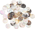50 Pcs Natural Shell Buttons, 2 Hole Mother of Pearl Buttons 20mm Sewing Buttons Sewing Craft Buttons for Shirt Sewing DIY Crafts Decoration, Brown