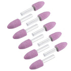 Abrasive Mounted Stone Grinding Bits for Rotary Tool 1/4" Shank 0.47" Diameter 60 Grit Conical Grinding Wheel 10Pcs