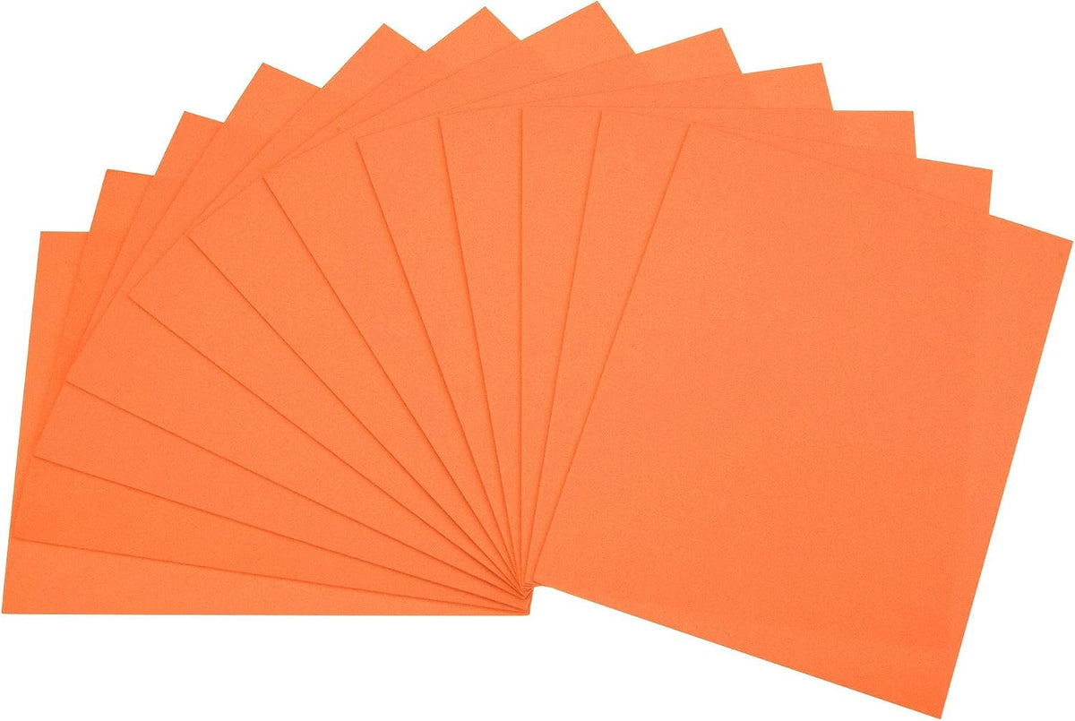 LinkMejor Orange EVA Foam Sheets 11 x 8 inch 1.7mm Thickness for Crafts DIY Projects, 12 Pcs