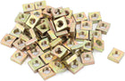 Square Nuts,M5x8x3mm Zinc Plated Square Machine Screw Nuts Brass Tone 50Pcs