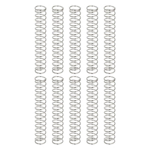 10Pcs Compression Springs, 0.6mm Wire Diameter x 7mm OD x 40mm Length 304 Stainless Steel Extension Spring Ballpoint Pen Pressure Springs for Shop Home Repairs, Silver