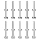 M10 x 90mm Hex Head Screws Bolts, Nuts, Flat & Lock Washers Kits, 304 Stainless Steel Fully Thread Hexagon Bolts 10 Sets