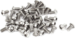 10mm Long M4x8mm Stainless Steel Hex Socket Button Head Screws 50pcs