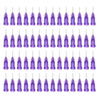 Industrial Blunt Tip Needle 21G 1/4 Inch Length with Luer Lock Screw Interface Connector, Dispensing Needle for Liquid Glue Gun, 100 Pcs (Purple)