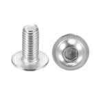 Flanged Button Head Socket Cap Screws, M8x20mm Hex Socket Drive Screw, 304 Stainless Steel Fasteners Bolts, Fully Threaded Machine Screw 20Pcs