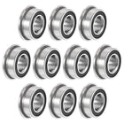 MF105-2RS Flanged Ball Bearing 5x10x4mm Double Sealed Chrome Steel Bearing 10pcs
