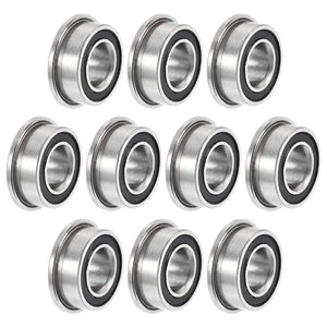 MF105-2RS Flanged Ball Bearing 5x10x4mm Double Sealed Chrome Steel Bearing 10pcs