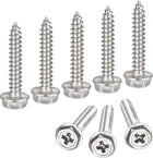 Phillips Hex Washer Self Tapping Screws, M4 x 25mm 304 Stainless Steel Hex Flange Sheet Metal Screw 100pcs