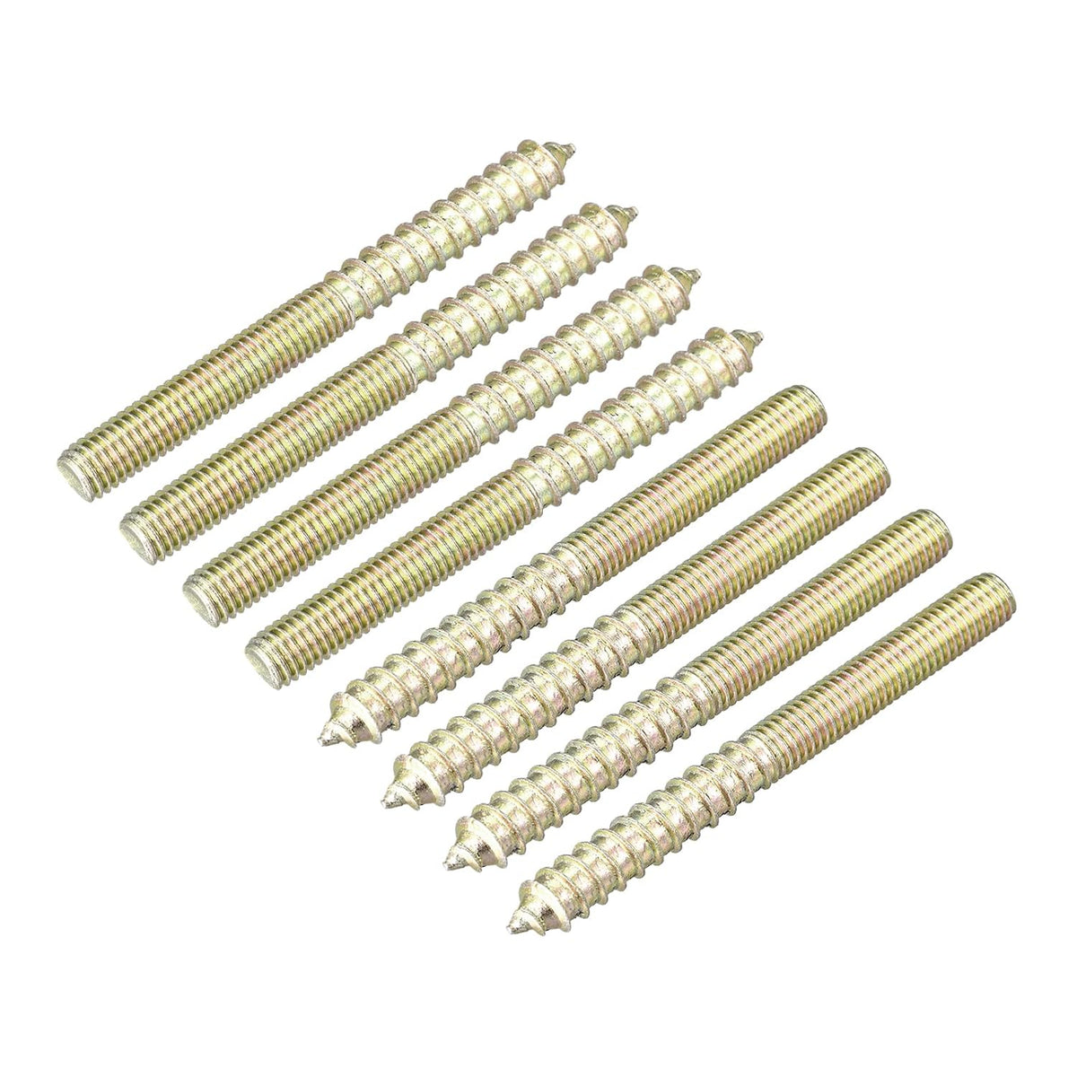 M8x80mm Hanger Bolts, 8pcs Double Ended Thread Dowel Screws for Wood Furniture