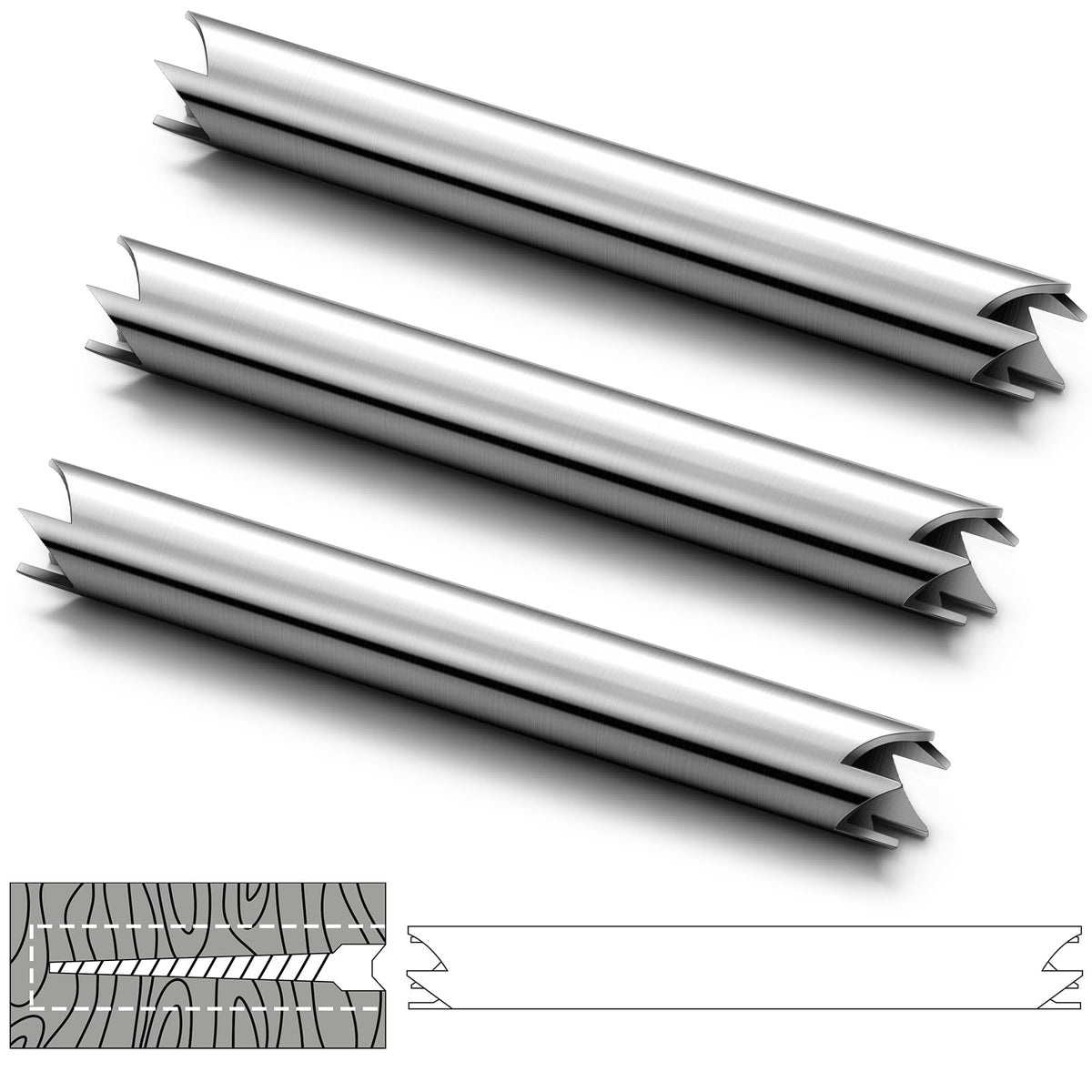LinkMejor 3 Pcs Single Screw Extractor 1/4" Broken Extractor Screw Remover