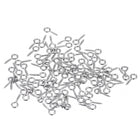 100Pcs Eye Screws, 304 Stainless Steel 12x5mm Small Self Tapping Screw Hooks Ring Mini Eye Pins for DIY Handwork Wooden Clay Pendants Cork Bottles, Silver