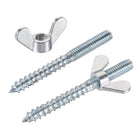 12pcs M6x60mm Hanger Bolt, 10pcs M6 Wing Nuts for Furniture