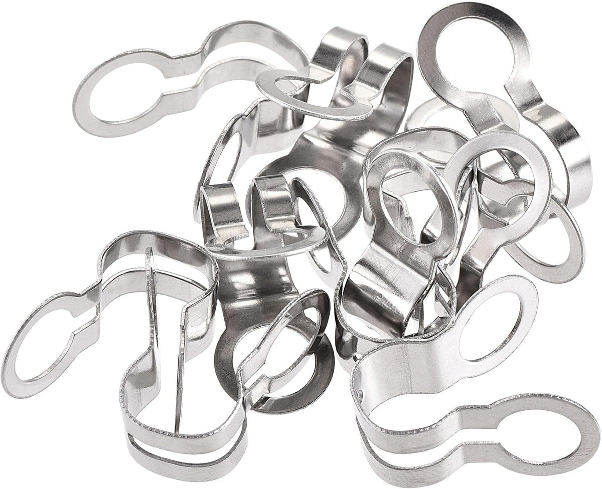 Ball Chain Connector, 8mm Double Ring Style Link Stainless Steel Loop Connection, Pack of 10