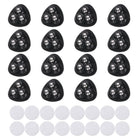 16 Pcs Self Adhesive Caster Wheels, 360 Degree Rotation Mini Caster Swivel Rollers Universal Sticky Swivel Wheels for Furniture Storage Bins Trash Can (Black, 3 Steel Rolling Ball)